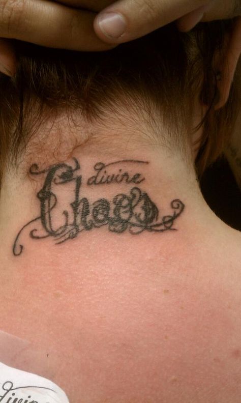 Life is Divine Chaos. On the back of my neck. Art, Tattoos, Tattoo Quotes, Tattoo Art, I Tattoo, The Back, Art Tattoo, Life Is