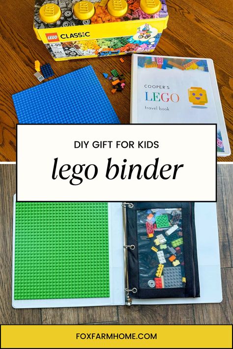 This DIY travel lego case is a simple & budget friendly project that will provide hours of entertainment for a Lego lover in your life. Diy Lego Travel Kit, Diy Lego Travel Case, Lego Binder Ideas, Lego Binder Travel, Lego Travel Case Diy Road Trips, Travel Lego Kit, Lego Plane Ideas, Roadtrip Kids Hacks, Travel Lego Box Diy