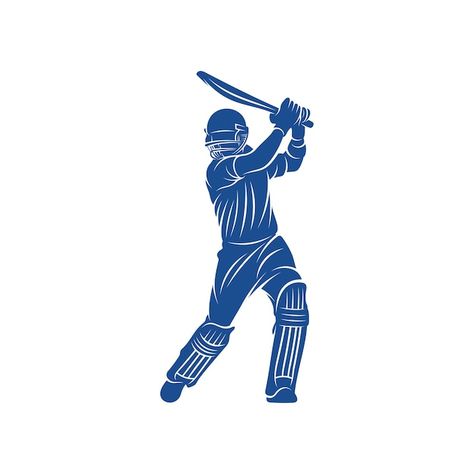 Cricket player logo design vector icon s... | Premium Vector #Freepik #vector #cricket-player #batsman #cricket-game #cricket-batsman Logos, Cricket Logo Png Hd, Batsman Cricket Vector, Cricket Posters Design, Bat Ball Cricket Dp, Cricket Png Logo, Cricket Logo Design Without Name, Cricket Logo Design Png, Cricket Symbol