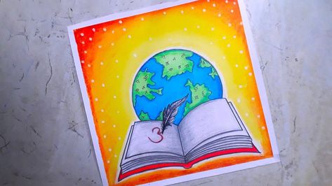 Drawing Related To Earth, Save Our Earth Drawing, Tree Drawing How To, Earth Related Art, Poster Making On Save Trees, Save Environment Easy Drawing, Save Tree Drawing Art, Drawing Related To Environment, Save Environment Posters Drawing