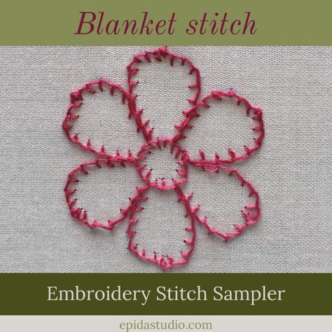 embroidery tutorials Archives | Page 2 of 8 | epida studio Blanket Stitch Embroidery Motifs, Blanket Stitch Embroidery Design, Blanket Stitch Embroidery, Surface Embroidery, Embroidery Stitch, Embroidery Sampler, Drawn Thread, Handmade Embroidery Designs, Embroidery Stitches Tutorial