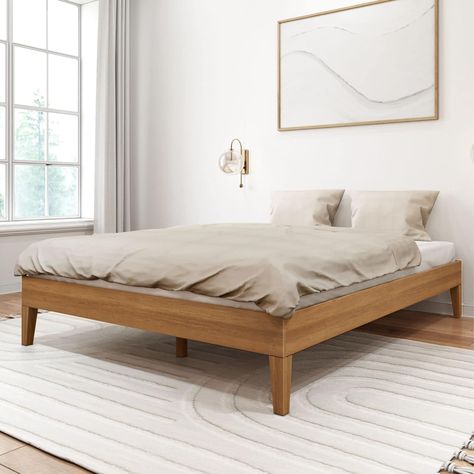 Amazon.com: Plank+Beam Solid Wood Platform Bed Frame, Strong Wood Slat Support, No Box Spring Needed, Easy Assembly, Matte Pecan, Queen : Home & Kitchen Beam Queen, Low Profile Bed Frame, Queen Platform Bed Frame, Bed Stand, Wood Platform Bed Frame, Queen Size Platform Bed, Solid Wood Platform Bed, Queen Mattress Size, Queen Size Bed Frames