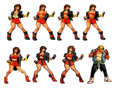 See How Streets of Rage 4's Blaze and Adam Were Redesigned Croquis, Character Sheet Art, Streets Of Rage 4, Streets Of Rage, Sheet Art, Arte Nerd, Beat Em Up, Animation Reference, Game Character Design