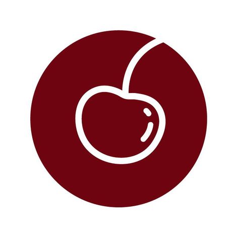 Cherry Logo on Behance Cherry Icon Aesthetic, Cherry Logo Design Branding, Cherry Logo Design Ideas, Vintage Brand Logo, Cherry Logo Design, Website Icon Png, Cherry Icon, Red Branding, Cherry Logo