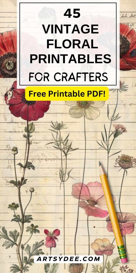 45+ Flower Junk Journal Pages! 🌸 Perfect for crafters and journal lovers, these free vintage printables add a touch of elegance to your projects. Download the PDF and start creating beautiful scrapbooks, cards, and more with these exquisite floral designs. #FlowerJunkJournal #VintagePrintables #FreePDF #Crafting #Scrapbooking #ArtProjects #DIYCrafts #PrintableFlowers #JournalPages #CreativeCrafts Vintage Butterflies Printable, Flower Ephemera Free Printables, Decopage Prints Free Printable, Free Digital Printables, Decoupage Vintage Printables Free, Free Decoupage Printables, Free Flower Printables, Free Vintage Printables Ephemera, Free Junk Journal Vintage Printables