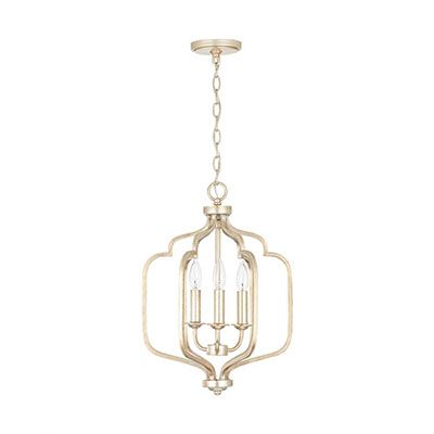 Ophelia 3-Light Foyer | Capital Lighting Fixture Company Foyer Ceiling Lights, Capital Lighting Fixture, Winter Gold, Capital Lighting, Geometric Chandelier, Foyer Pendant, Candle Styling, Candelabra Bulbs, Lantern Lights