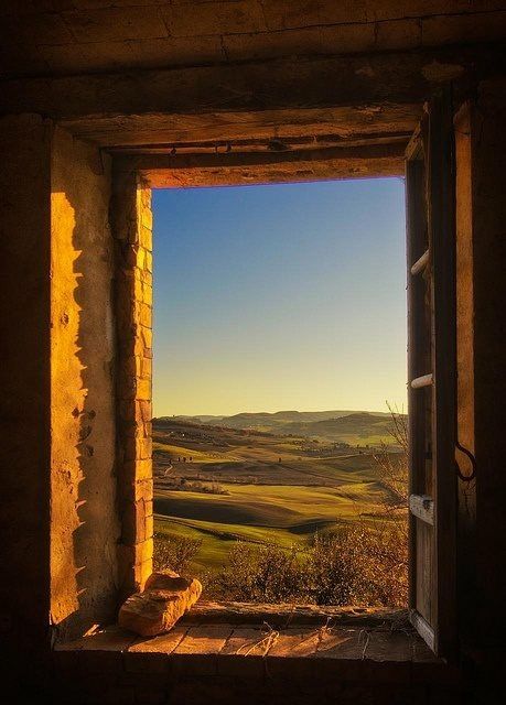 Window view Tuscany Italy, Winter Wonderland Hyde Park, Toscana Italia, Under The Tuscan Sun, Foto Tips, Window View, Italy Photo, Through The Window, Pretty Places