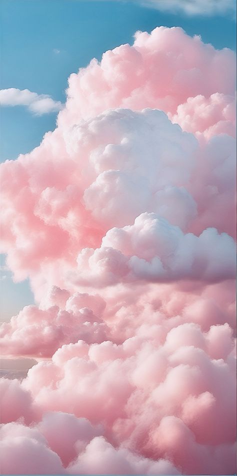 Picture of fluffy pink clouds in the sky in portrait mode that can be used as a mobile phone background Colourful Clouds Aesthetic, Cotton Candy Clouds Wallpaper, Pink And Blue Clouds Aesthetic, Cotton Candy Asethic, Pink Blue Clouds Aesthetic, Beautiful Wallpapers Backgrounds For Ipad, Cute Wallpapers Aesthetic Pastel Pink Soft, Pink Fluffy Wallpaper, Cotton Candy Skies Aesthetic