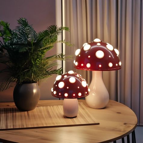 Elevate your home with our charming decor finds! From elegant accents to stylish statement pieces, find the perfect touch to reveal the elegance of your living space. #HomeDecor #InteriorStyling #DecorInspiration Mushroom Decor, Cute Bedroom Decor, Mushroom Lamp, Lampe Design, Chic Living Room, Chic Living, Cute Room Decor, Dream Decor, Dream House Decor