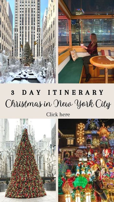 New York Trip Planning, New York Christmas Time, New York In December, Christmas In New York City, New York City December, Nyc In December, Nyc Vacation, Nyc Itinerary, Christmas Nyc