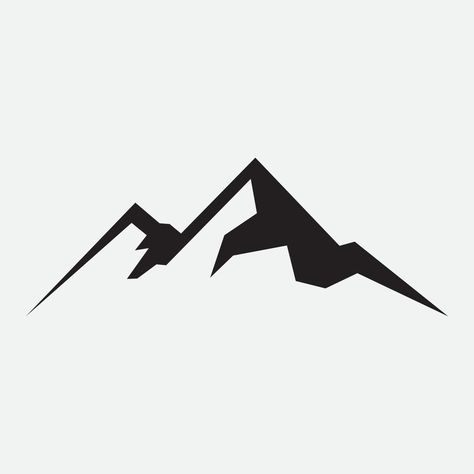 Mountain Sticker Design, Mountain Sillhoute, Mountaineering Logo, Mountain Vector Illustration, Silhouette Mountains, Mountain Minimalist, Mountains Silhouette, Logo Montagne, Mountains Logo