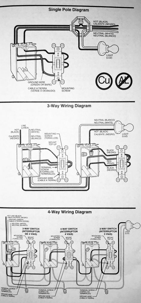 4 Way Switch Wiring Diagram, Electrical Switch Wiring, 3 Way Switch Wiring, Outlet Wiring, Light Switch Wiring, Basic Electrical Wiring, Home Electrical Wiring, Electrical Diagram, Electronics Basics