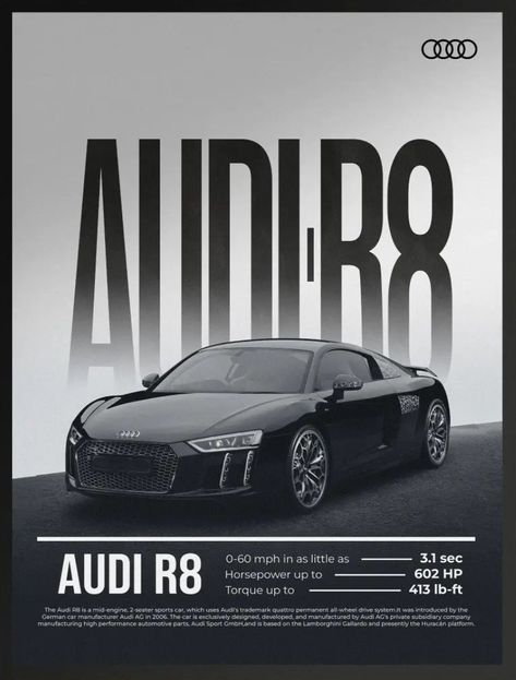 10 Car Poster Prints Ad Car, Cool Car Pictures, Car Poster, Poster Room, Graphic Poster Art, World Of Art, Audi Sport, Car Posters, Black And White Posters