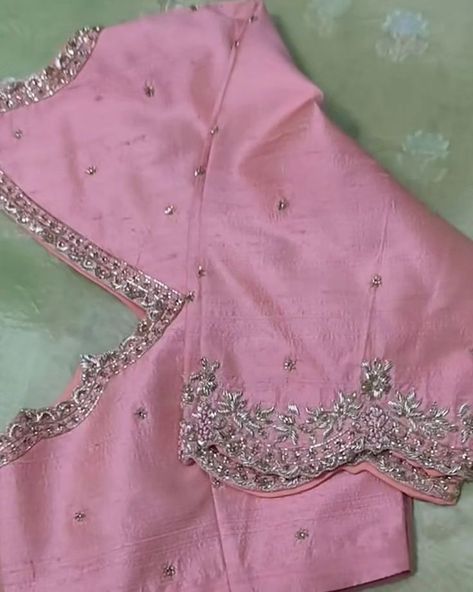 Dm@9640490158Designer zardosi maggam work blouse Fabric: Halfpattu Dispatch: 3days Price : 2300unstiched . 2850stitched Colours and sizes can be customised accordingly Aari Work For Border Blouse, Pattu Blouse Hands Models Latest, Pattu Saree Blouse Neck Designs, Pink Blouse Designs For Saree Pattu, Banaras Saree Blouse Designs, Banaras Saree Blouse Designs Latest, Pink Blouse Designs For Saree Maggam Work, Latest New Patterns Blouse Designs, Net Dresses Design Ideas