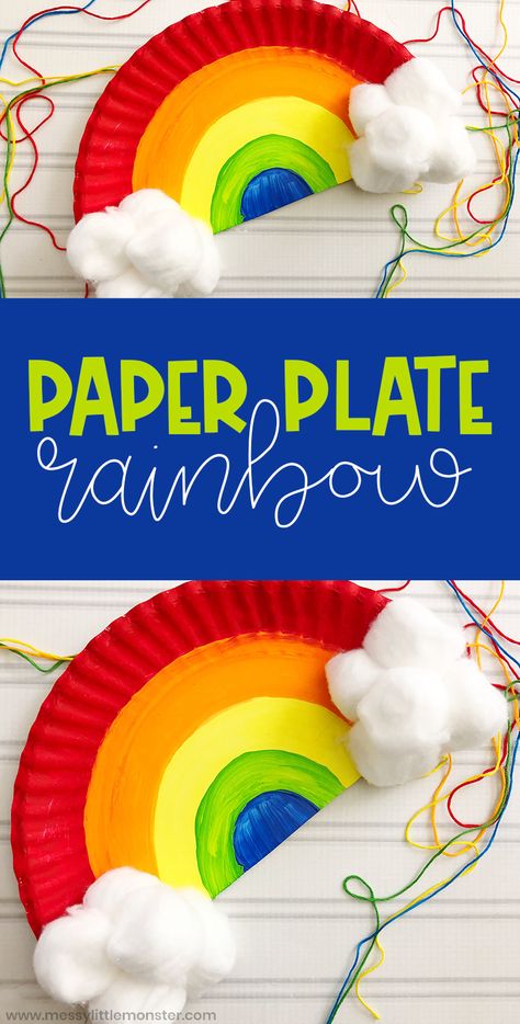 Paper Plate Rainbow, Craft For Toddlers, Rainbow Craft, Aktiviti Kanak-kanak, Crafts For Preschoolers, Paper Plate Crafts For Kids, Rainbow Crafts, Daycare Crafts, Birthday Crafts