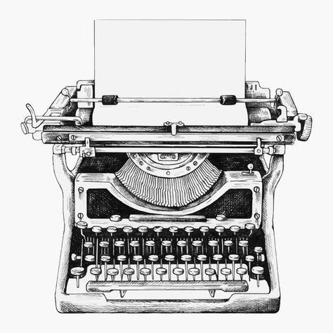 Hand drawn retro typewriter | Free Vector #Freepik #freevector #vintage #paper #hand-drawn #sketch Typewriter Tattoo, Typewriter Art, Writing Machine, Zestaw Ikon, Retro Typewriter, Vintage Sticker, Vintage Typewriter, Vintage Typewriters, Photo Images