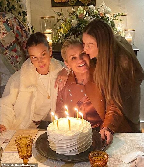 Hadid Instagram, 56th Birthday, Yolanda Hadid, Gigi Hadid Outfits, Bella Gigi Hadid, Paw Patrol Cake, Hadid Sisters, Happy Birthday Funny, Birthday Humor