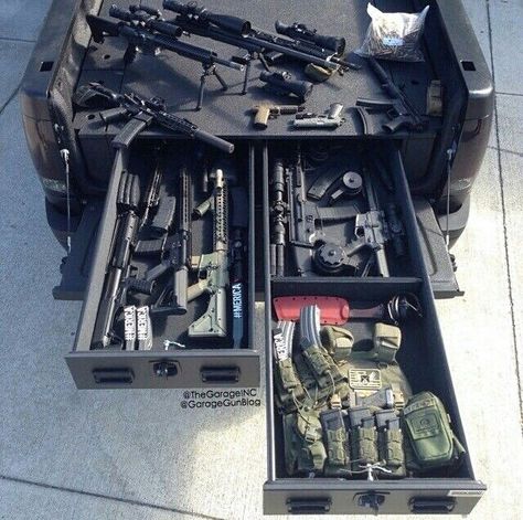 Tactical truck bead set up Tumblr, Truck Bed Storage, Tactical Truck, Truck Storage, Bug Out Vehicle, Tactical Gear Loadout, Tactical Equipment, Car Storage, In The Desert
