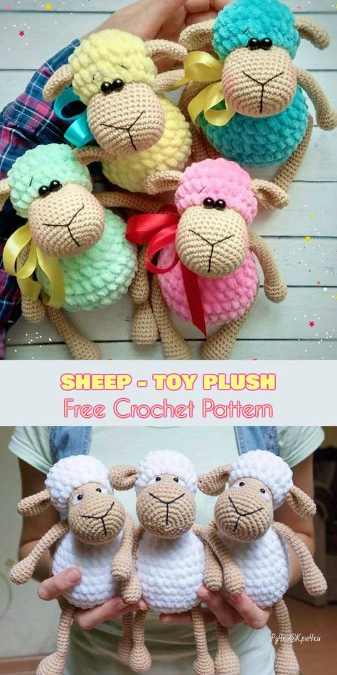 Oita, Amigurumi Free Crochet Pattern, Crochet Mignon, Crochet Sheep, Confection Au Crochet, Pola Amigurumi, Crochet Simple, Crochet Amigurumi Free Patterns, Crochet Amigurumi Free