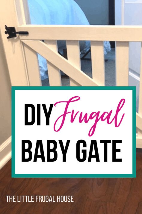 The Little Frugal House - A sweet & simple life on a budget. Farmhouse Dog Gates Indoor, Lattice Dog Gate, How To Build An Indoor Dog Gate, Permanent Dog Gate, Diy Sliding Dog Gates Indoor, Simple Home Diy Projects, Diy Gate Indoor, Diy Pet Gates Indoor, Diy Gate For Stairs