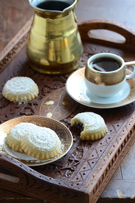 Middle Eastern Date-Filled Cookies (Ma’amoul) Crumpets, Tea Cup Still Life, Cup Still Life, حلويات عربية, Middle Eastern Desserts, Filled Cookies, Eastern Cuisine, Lebanese Recipes, Turkish Coffee