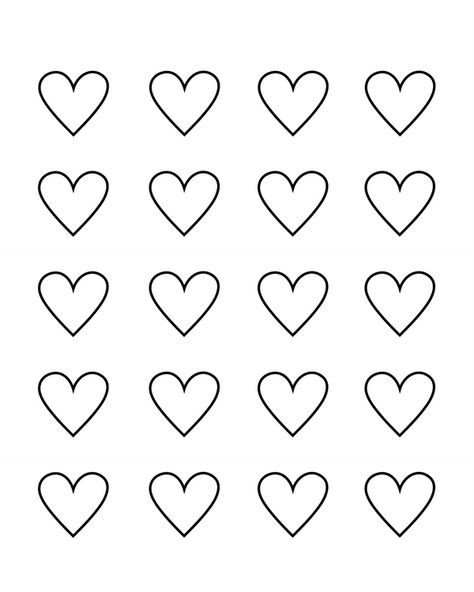 Small Heart Template Free Printable, Heart Templates Free Printables, Hearts Template, Printable Hearts, Flower Templates Printable Free, Printable Heart Template, Royal Icing Templates, Felt Templates, Flower Templates Printable