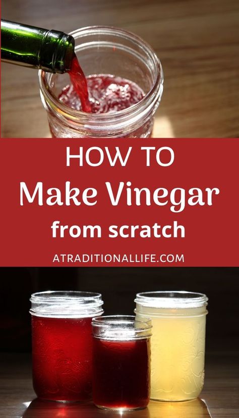 Make Vinegar, Fruit Vinegar, How To Make Vinegar, Plat Vegan, Canning Food Preservation, Homemade Pantry, Fermentation Recipes, Vinegar Uses, Homemade Condiments