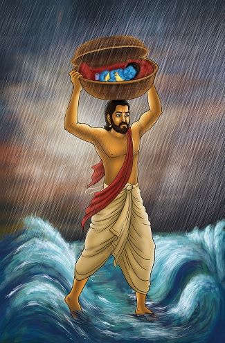 Parting of Yamuna – A Miracle? | Krishna Vasudev, Vasudev Krishna, Happy Janmashtami Image, Janmashtami Images, Krishna Gif, Krishna Avatar, Krishna Leela, Krishna Krishna, Bal Krishna