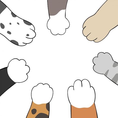 Dog Paw Doodle, Cat Paw Doodle, Cat Paw Illustration, Paw Doodle, Dog Paw Cartoon, Lip Drawing Ideas, Dog And Cat Drawing, Cat Paw Drawing, Dog Paw Drawing