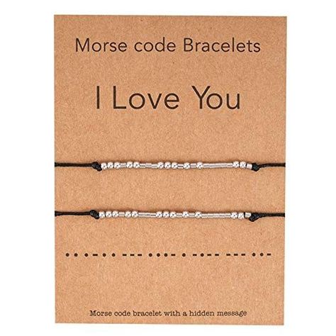 Every couple loves matching accessories, including matching bracelets that feature a special morse code that says “I Love You”. #longdistancevalentinesdayforhim #longdistancevalentinesday #longdistancevalentinesgiftsforhim #longdistancevalentinesgifts #longdistancevalentinesdayideas #longdistancevalentines #longdistancevalentinesdaygifts #longdistancevalentinesdaydate #longdistancevalentinesdayforhimdiy Morse Code Bracelets, Code Morse, Code Bracelets, Bracelet Couple, Cheap Bracelets, Morse Code Bracelet, Diy Charm Bracelet, Bead Bangles, Couple Bracelets