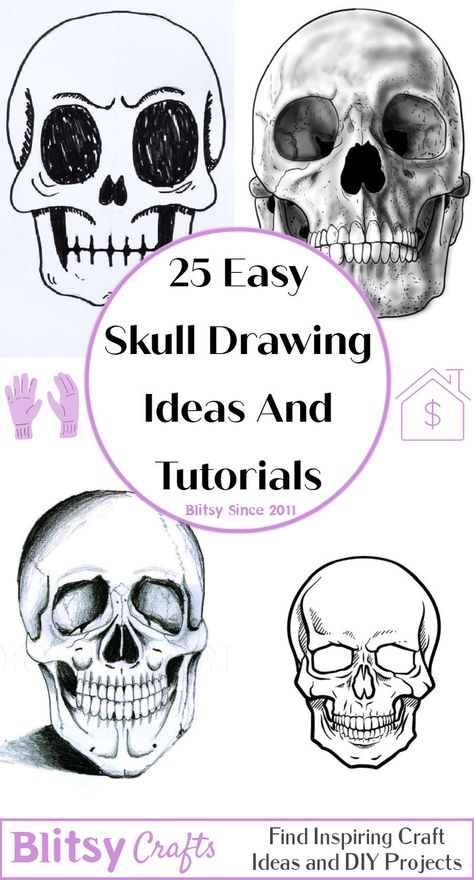 Cool Skull Drawings Easy, How To Draw Tattoos Step By Step, Skull Drawing Ideas, Drawing Ideas Tutorial, Sketch Guide, Sketch Drawing Ideas, Sugar Skull Art Drawing, Skull Drawing Sketches, Draw A Skull