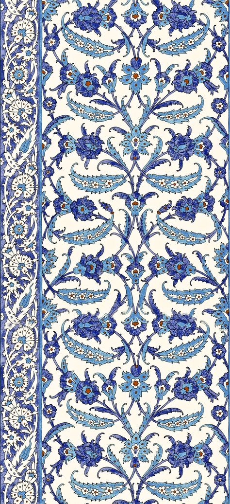 Motif Arabesque, Moorish Design, Turkish Tile, Turkish Tiles, Turkish Pattern, Islamic Patterns, Turkish Design, Islamic Art Pattern, Textile Pattern Design