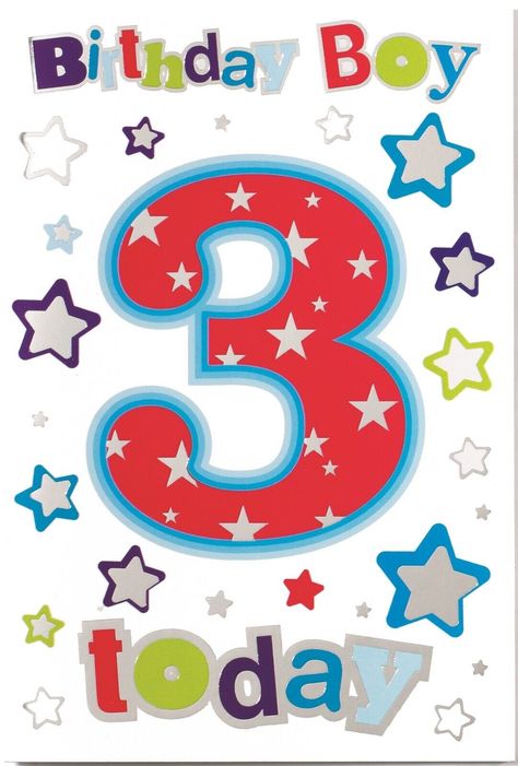 Happy 3rd Birthday Boy Quotes, 3rd Birthday Wishes, Birthday Boy Quotes, Third Birthday Boys, 3rd Birthday Party For Boy, Blue Happy Birthday, 3rd Birthday Boys, Happy 3rd Birthday, Birthday Card Messages