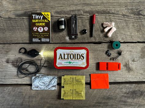 Altoids Survival Kit: What to Pack in a Pocket-Size Emergency Kit Altoid Tin Survival Kit, Altoids Survival Kit, Small Survival Kit, Altoid First Aid Kit, Altoid Survival Kit, Mini Survival Kit, Altoids Tins Survival Kit, Diy Survival Kits, Altoid Tin Ideas