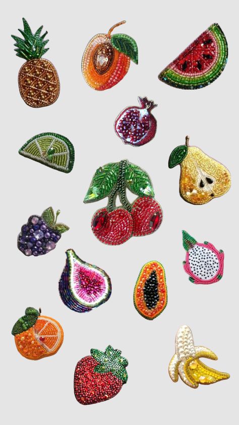 #fruit #beaded #aesthetic #vibes #art Fruit, Art, Embroidery, Beaded Aesthetic, Vibes Art, Aesthetic Vibes, Bead Embroidery, Your Aesthetic, Energy