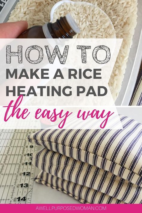 Diy Microwavable Heating Pad, How To Make A Rice Heating Pad, Rice Warming Bags Diy Heating Pads, Diy Warmers Heating Pads, Couture, Patchwork, How To Make A Wheat Bag, Neck Heating Pad Diy, Wheat Packs Diy