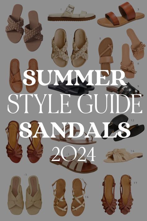 summer sandals 2024 Sandals Aesthetic, Tan Slides, Chunky Slides, Low Sandals, Best Summer Shoes, Sandals For Summer, Toe Loop Sandals, Trending Sandals, Shoe Trends