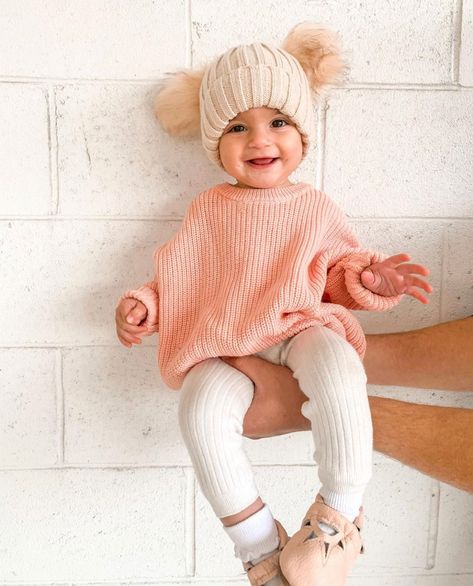 8 Month Baby, 8 Month Old Baby, Trendy Baby Girl Clothes, Pom Pom Baby, Baby Girl Clothes Winter, Winter Baby Clothes, Winter Outfits For Girls