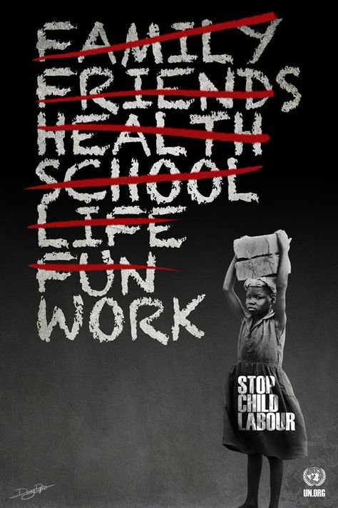 Black Knife, Child Labour, Social Campaign, Ethical Issues, 광고 디자인, Third World Countries, Campaign Posters, Public Service Announcement, World Days