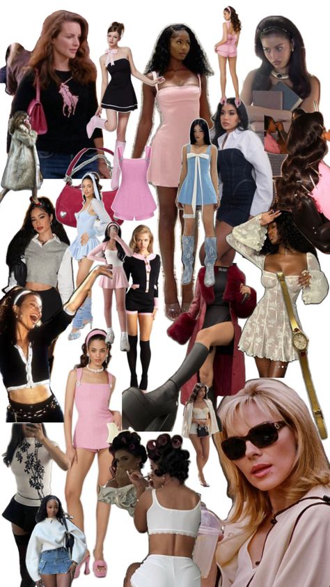 Photo collage of fashionable photos and wardrobe pieces. Summer Outfits, Venus In Taurus, Taurus Aesthetic, Priscilla Presley, 2000s Fashion, Aesthetic Clothes, Outfit Inspirations, My Favorite, Fashion Inspo