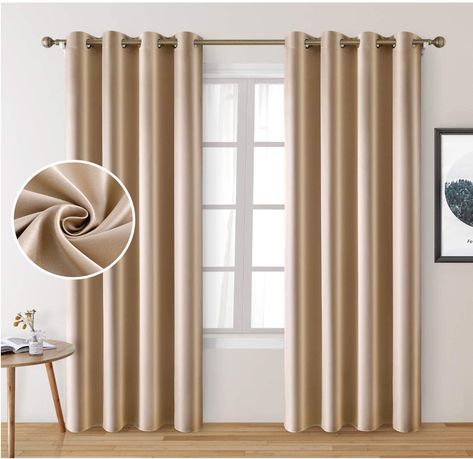 Satin Curtains, Your Space, Faux Silk Curtains, Insulated Drapes, Grommet Panels, Silk Curtains, Gold Curtains, Blackout Drapes, Curtains For Bedroom