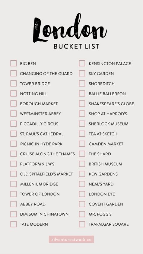 The Ultimate London Bucket List - Adventure at Work Britania Raya, London England Travel, Spitalfields Market, London Bucket List, London Dreams, Neals Yard, Travel Infographic, Camden Markets, London Vacation