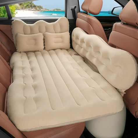 Comfy Backseat Car, Backseat Bed, Camping Luxury, Car Air Mattress, Car Mattress, Car Backseat, Air Beds, Blow Up Beds, Suv Camping