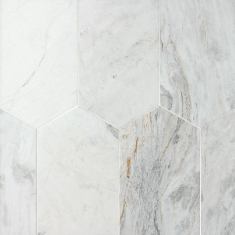 Inspiration Catalogs - Floor & Decor Spring Catalog 2022 - Maravilla | Bianco Orion Oblong Marble Tile, 12 x 24, White, 0.375 Thick - Floor & Decor Bianco Orion, Neutral Tile, Parts Of Stairs, White Marble Tiles, Marble Tile, Marble Tiles, Marble Mosaic, Tile Installation, Marble Colors