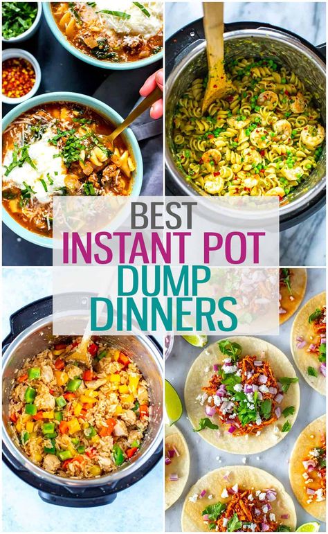 30 Best Dump and Go Instant Pot Recipes - Eating Instantly Instant Pot Recipes Slow Cooker, Instantpot Dinner Ideas, Dump And Go Pressure Cooker Recipes, Using Instant Pot As Slow Cooker, Instant Pot Prep Ahead Meals, Healthy Dump And Go Instant Pot Recipes, Healthy Dump Dinners Instant Pot, Chicken And Veggie Instant Pot Recipes, Dump And Go Dinners Instant Pot