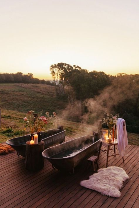 Nature, Outdoor Bath, Meditation Retreat, Bath Tubs, Wellness Travel, Fitness Design, Wellness Retreats, Hot Tub Outdoor, Private Patio