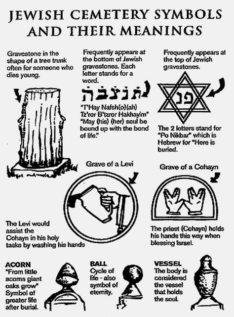 Historic Christian Symbols, Cemetery Symbols, Jewish Beliefs, Symbols And Their Meanings, Jewish Cemetery, Arte Judaica, Hebrew School, Jewish Heritage, Learn Hebrew