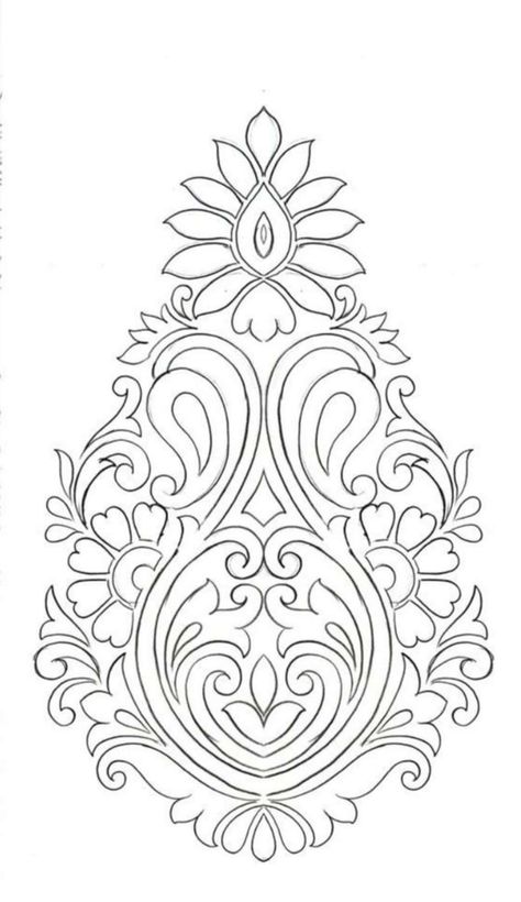 Hand Embroidery Designs added a... - Hand Embroidery Designs Embroidery Printable, Boho Art Drawings, Seni 2d, Flower Drawing Design, Flower Art Drawing, Art And Craft Videos, Border Embroidery Designs, Hand Work Embroidery, Embroidery Motifs