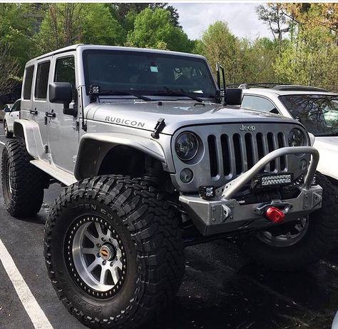 SILVER JEEP WITH A GREAT LIFT WHEELS & TIRES Jeep Wrangler Lifted 4 Door, Jeep Wrangler Names, Silver Jeep Wrangler Unlimited, Jeep Wrangler Silver, Silver Jeep Wrangler, Custom Jeep Wrangler Unlimited, Jeep Wrangler Wheels, White Jeep Wrangler, Silver Jeep