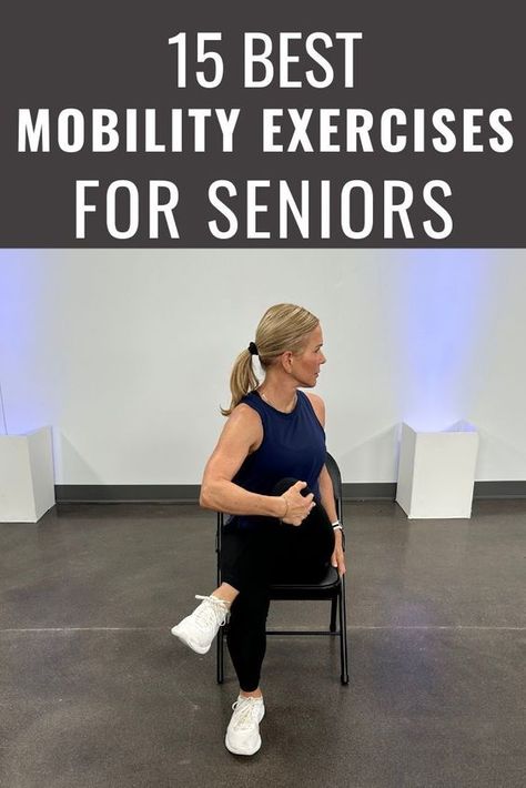 Stay active and independent with these 15 essential mobility exercises for seniors! Discover a world of strength, balance, and vitality as you age gracefully. Stretching For Seniors, Seated Hamstring Stretch, Yoga Pilates Workout, Exercises For Seniors, Seated Exercises, Yoga For Seniors, Basic Workout, Chair Exercises, Best Ab Workout